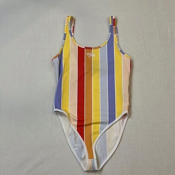 NWOT NIKE Colorful Stripes Tank Bodysuit - Size Small - Picture 3 of 12